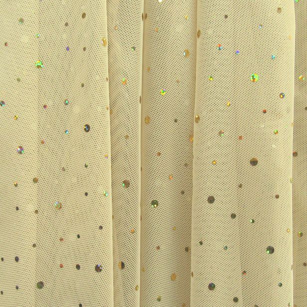 Glitter/ glued sequins on Mesh