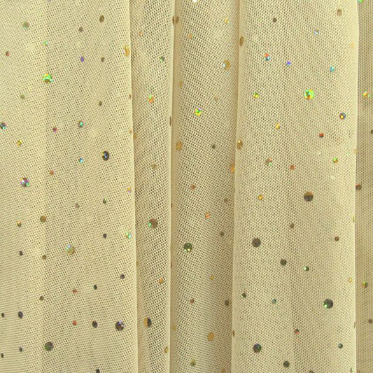 Glitter/ glued sequins on Mesh