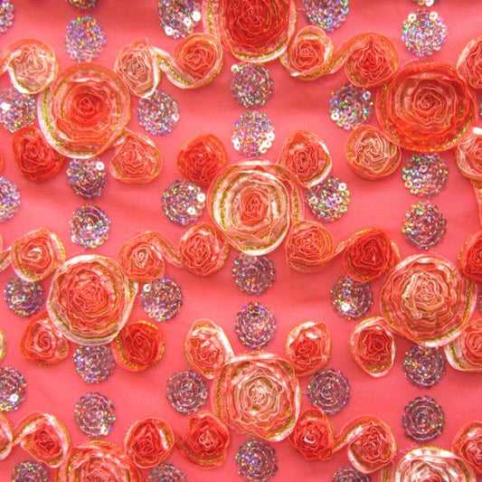 Elegant Floral Lace Fabric