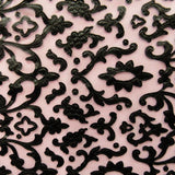 Elegant Floral Overlay Embroidery