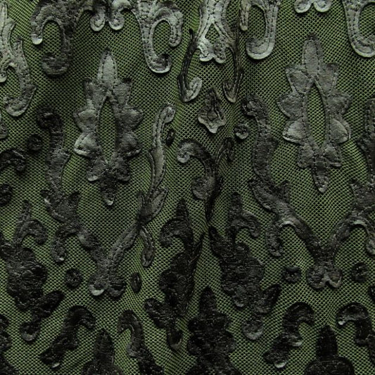 Elegant Floral Overlay Embroidery