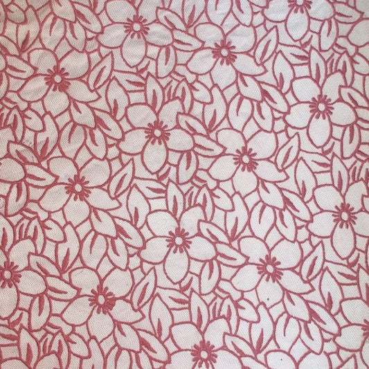 Premium Embroidered Mesh Fabric