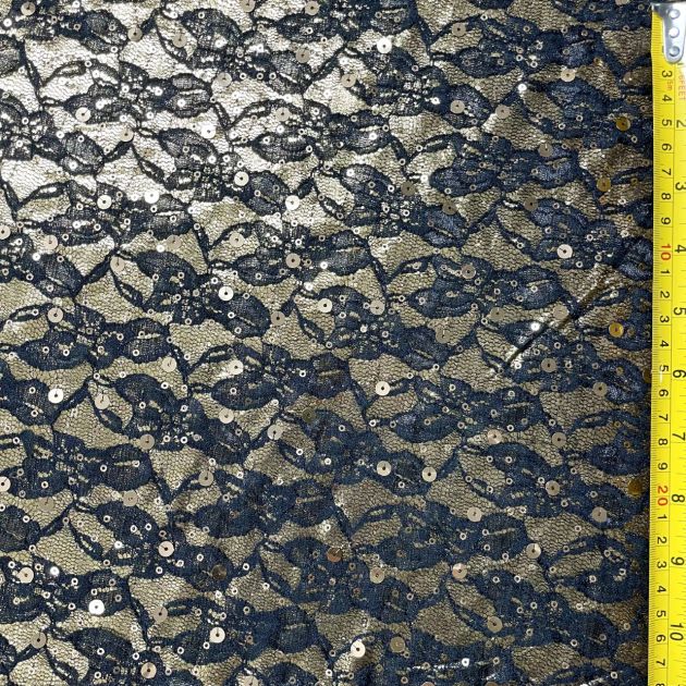 Lace with Metallic Lining