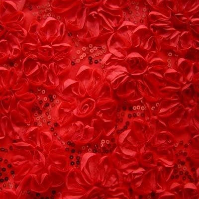 Premium Floral Embroidered Mesh Fabric
