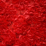 Premium Floral Embroidered Mesh Fabric